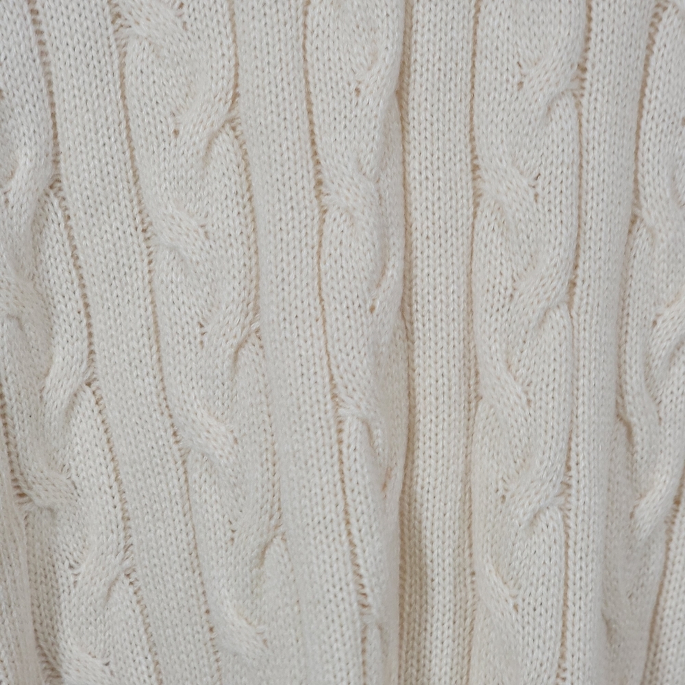 Cream Cable Knit Sweater | L - Picture 6 of 8